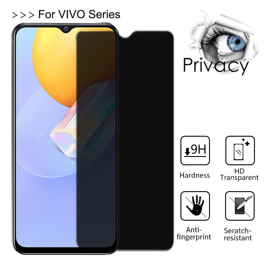 Kính Cường Lực Chống Nhìn Trộm Full Màn Cho VIVO V19 V11 V11i Y11 Y12S Y12A Y15 Y17 Y19 Y31 Y91 Y91i Y93 Y95 Y20 Y20i Y20S Y30 Y30i Y50 V20 SE V21 S1 Pro
