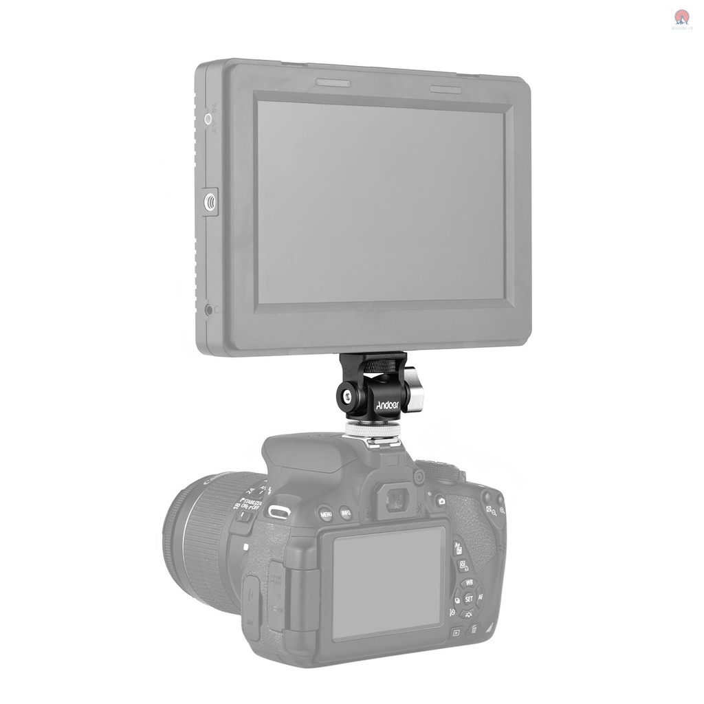 Đầu nối Andoer bằng nhôm ốc vít 1/4inch gắn đầu chân máy cho màn hình camera/đèn LED trợ sáng/micro