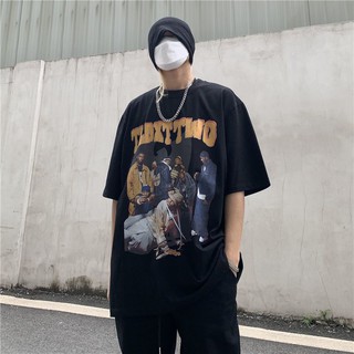 Áo thun dáng thụng hoạ tiết tranh chữ unisex