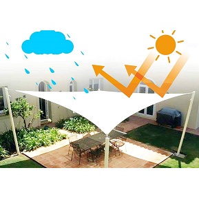 Tấm Che Nắng 3.5 * 4.5m 420D Bằng polyester Chống Nước Hình Chữ Nhật 95% UV