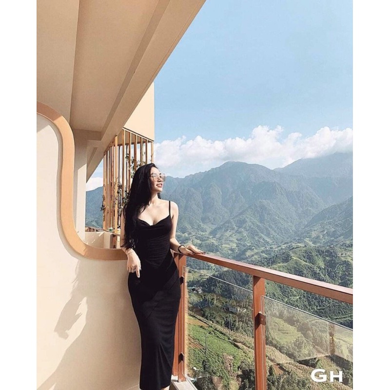 Đầm Maxi 2 Dây Phom Dài Có Mút Ngực Thun Borip | BigBuy360 - bigbuy360.vn