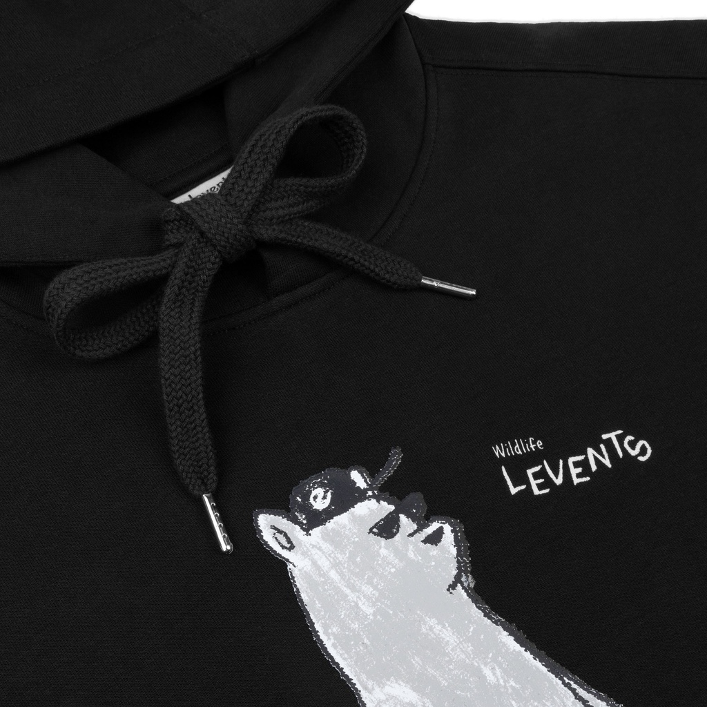 Áo Hoodie Levents "My Animals" Series Bear/ Black