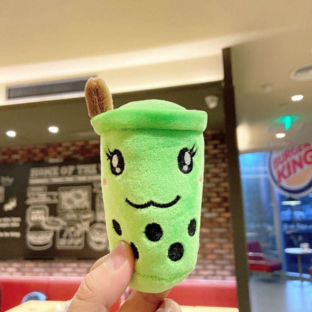 Móc Khóa Hình Ly Nước Ép Hoạt Hình Nhồi Bông Dễ Thương