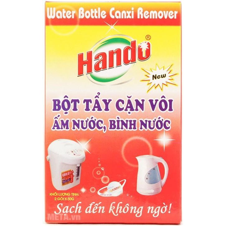 2 Gói 50g Bột tẩy cặn canxi Hando giúp tẩy sạch đến không ngờ