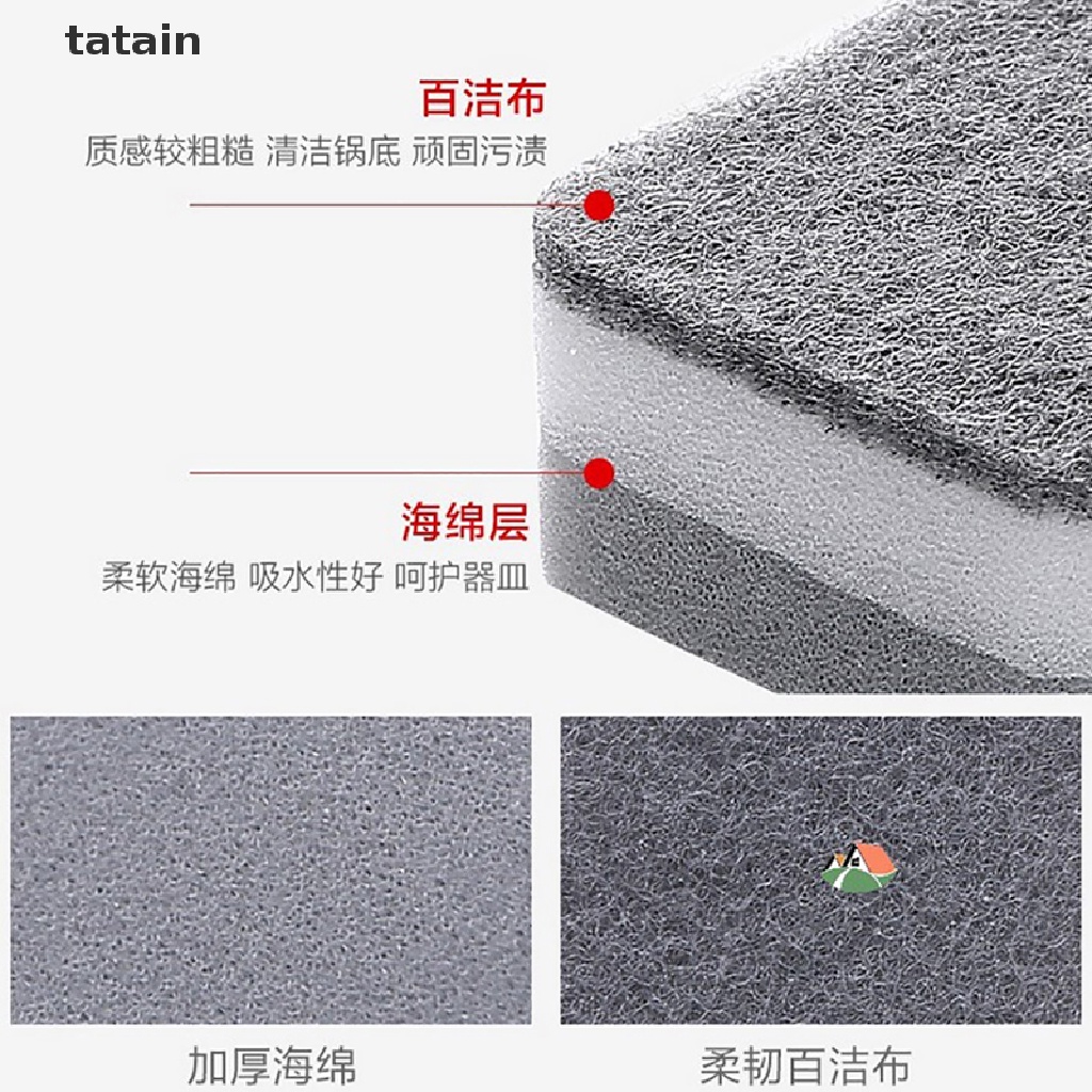 [TAT] 5x Magic Sponge High Density Dish Cleaning Sponge Kitchen Cleaning Sponges CVX