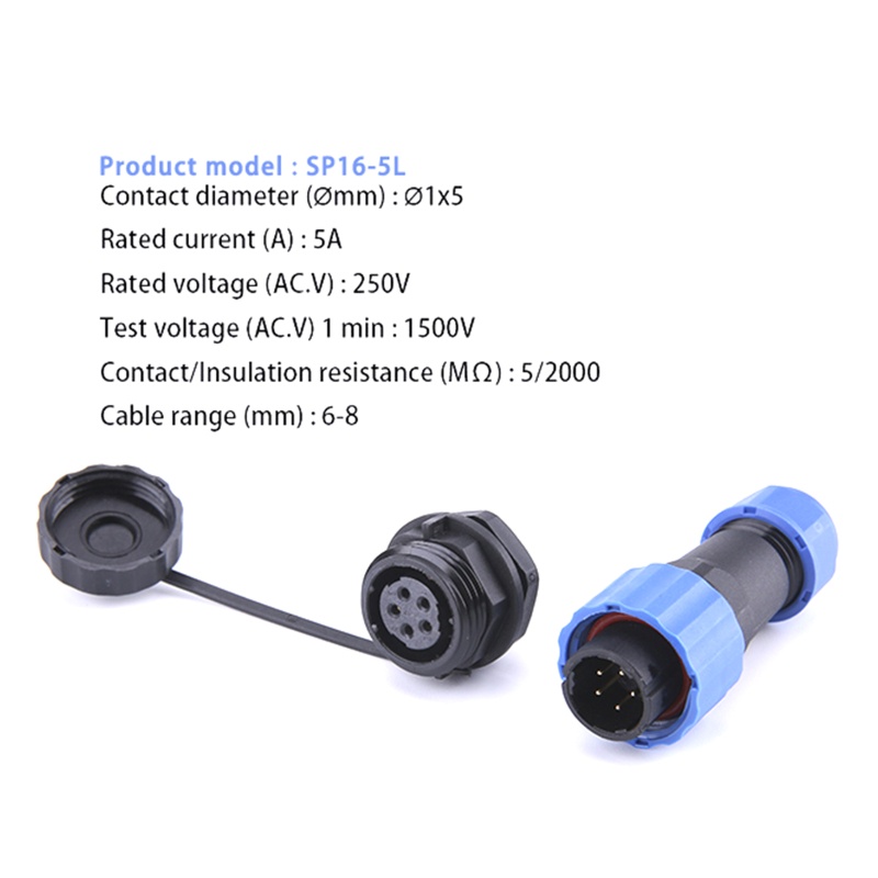 Đầu Nối Dây Điện Chống Nước Alli SP16 2 3 4 5 6 7 9 Pin