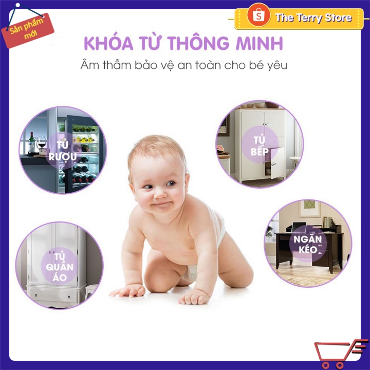 ✴️ Khóa từ thông minh tủ quần áo, ngăn kéo an toàn cho bé - Trẻ không còn nghịch ngợm mọi ngóc ngách trong nhà bạn - Gi