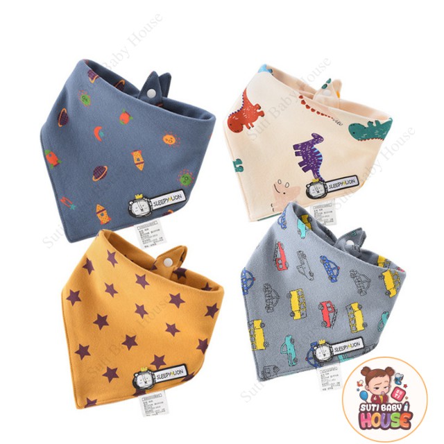 [Video Quay Thật 100%]Set 4 Khăn Yếm Tam Giác Giữ Ấm Cổ,Yếm Thời Trang Cotton Cao Cấp Dành Cho Bé-Suti Baby House