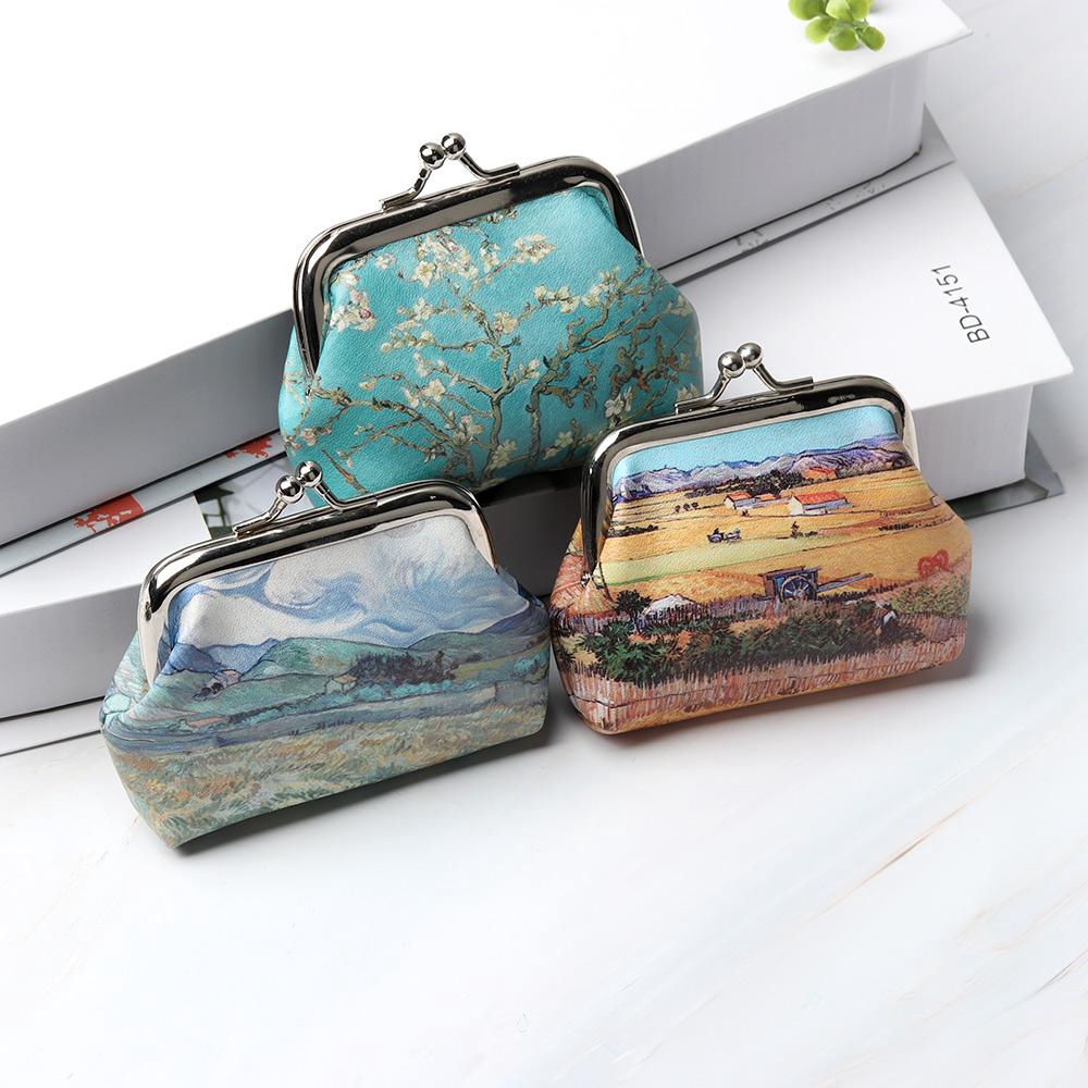 Ví nữ mini in hình ảnh dạng tranh vẽ vintage | WebRaoVat - webraovat.net.vn