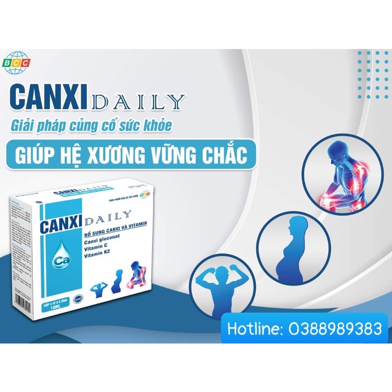 CANXI DAILY - CANXI HỮU CƠ CHO HỆ XƯƠNG CHẮC KHỎE-Sản phẩm của Đề án 818-Tổng cục Dân số-Bộ Y tế