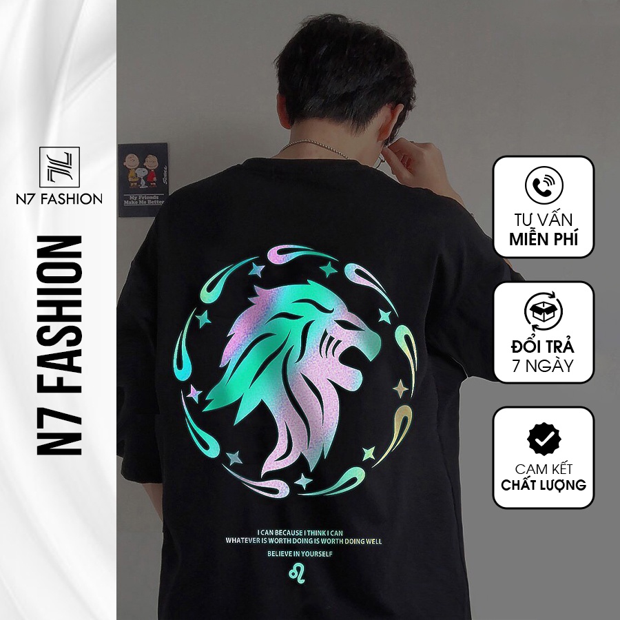 Áo Thun Unisex N7F Tay Lỡ Nam Nữ Form Rộng Phản Quang In Hình Hổ N7F001 | BigBuy360 - bigbuy360.vn