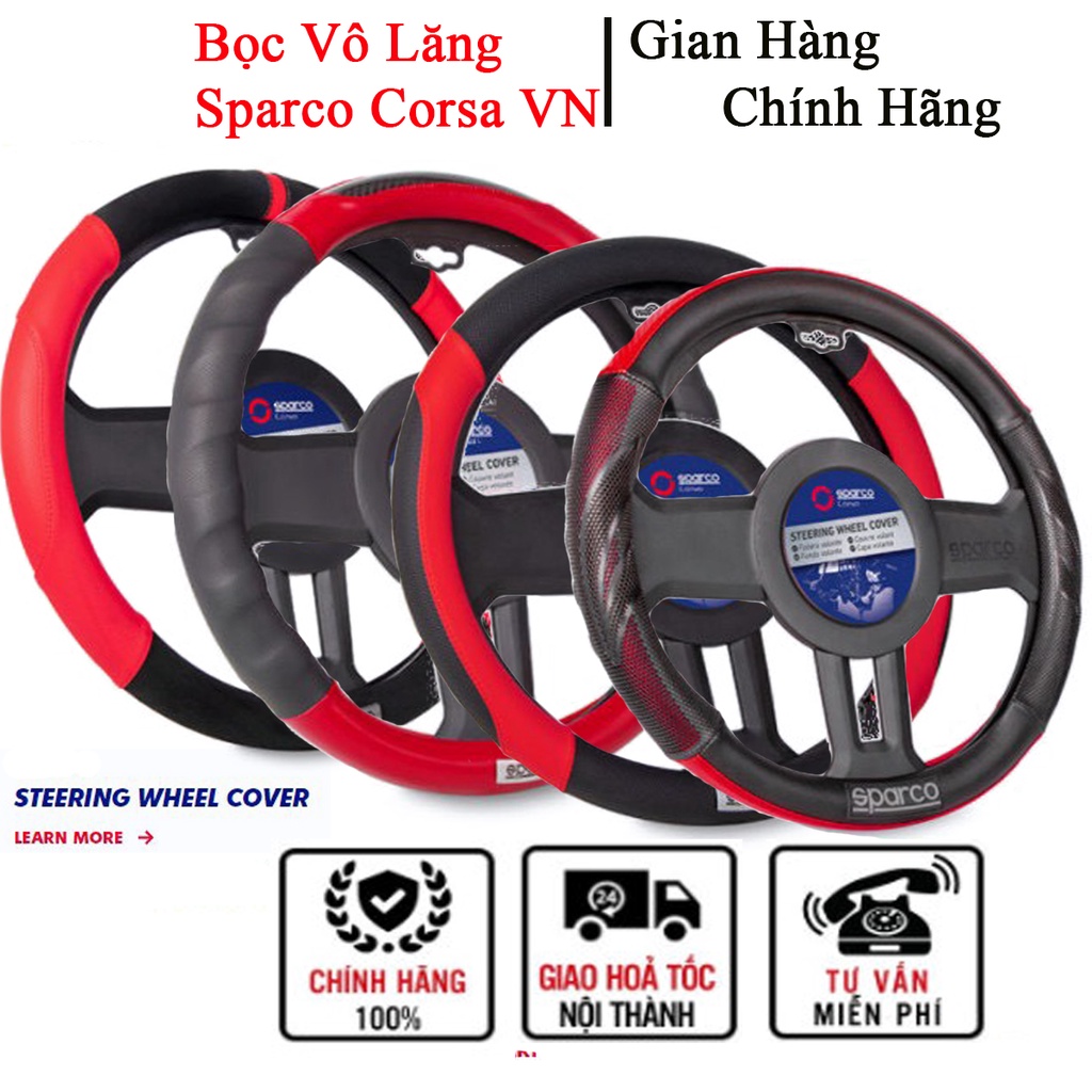 Bọc vô lăng cao cấp SPARCO chính hãng thương hiệu ý-Đủ các mẫu
