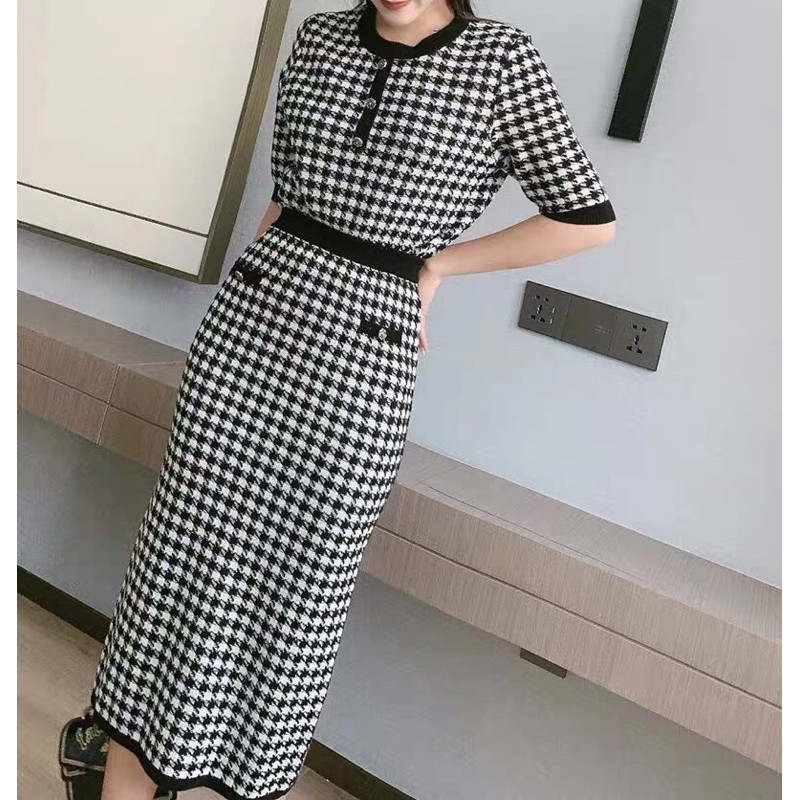 Set Áo Chân váy Caro VNXK