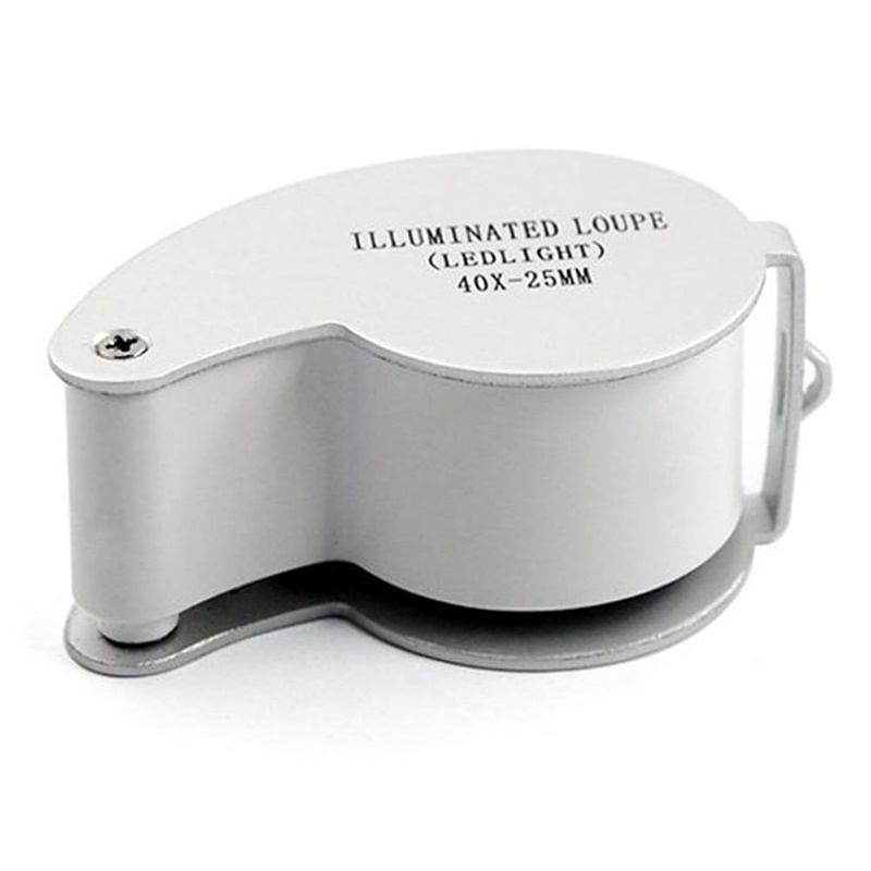 Kính LúP 2 ĐèN Led Soi Trang SứC 40X 25mm