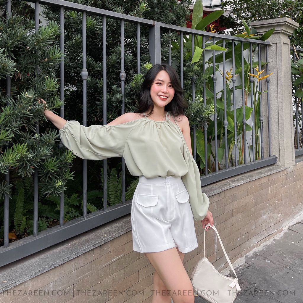 QUẦN SHORT TÚI ĐẮP ZAREEN SHO37 TRẮNG