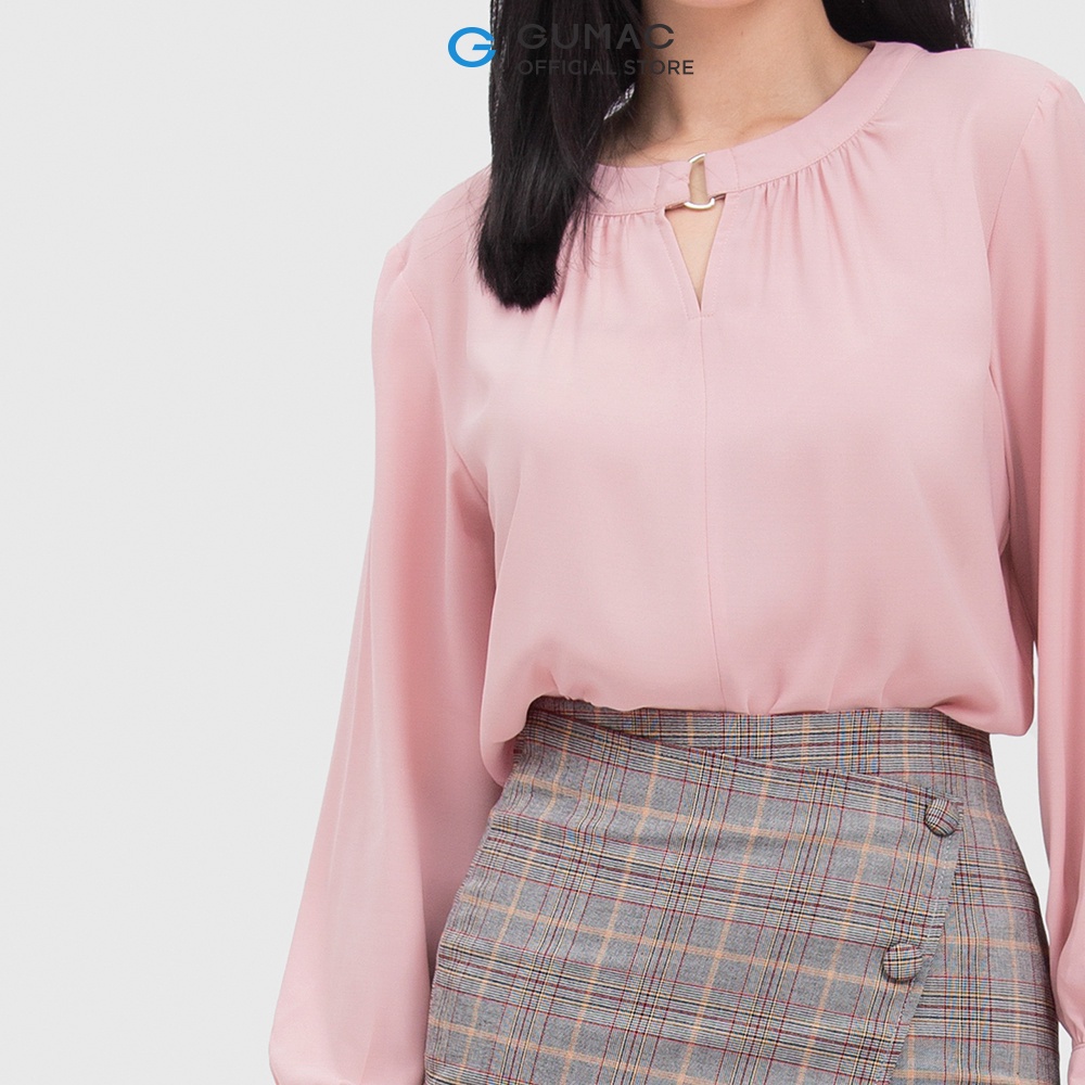[Mã WABRGUM giảm 10% tối đa 30K đơn 99K] Áo kiểu cổ xẻ thời trang GUMAC AC04048