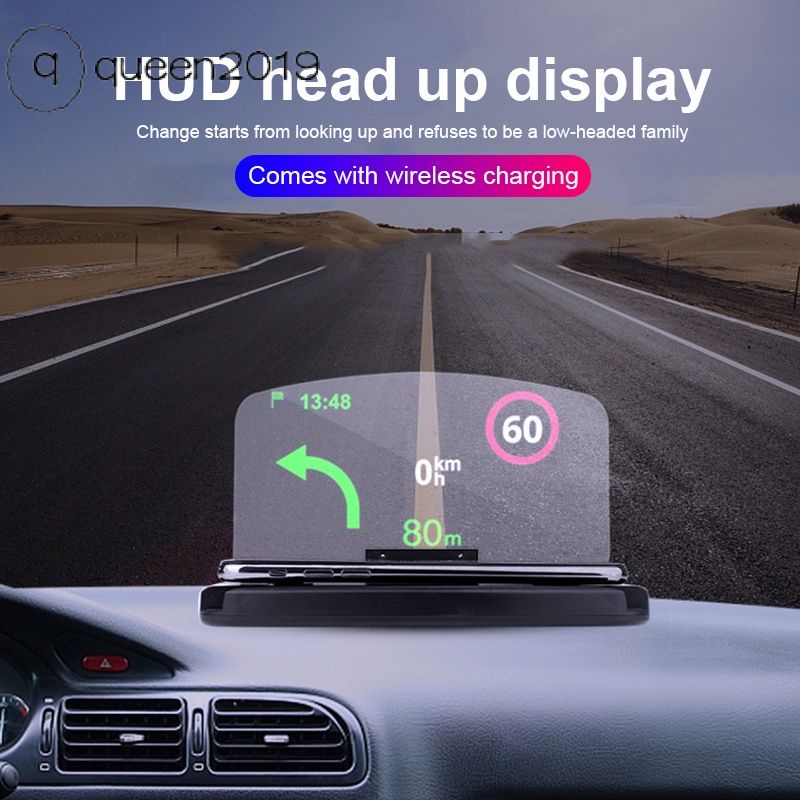 Phổ Xe GPS HUD Đầu Lên Hiển Thị Chuyển Hướng Người Giữ Điện Thoại Đứng Máy Chiếu