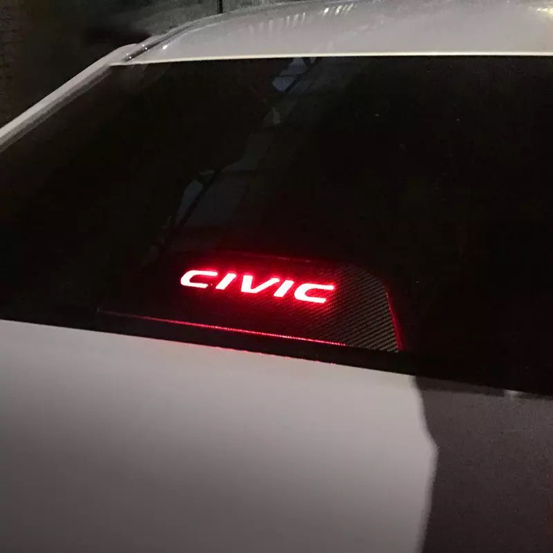 Tem decal carbon 3D dán đèn phanh kính sau xe ô tô Civic