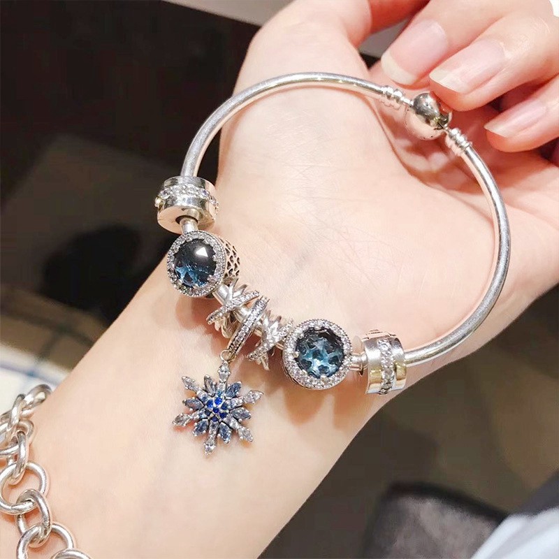 Vòng Tay Bạc 925 Đính Đá opal Xanh Thời Trang 2021 Mới654642