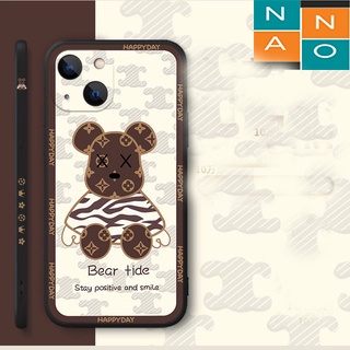 Ốp Lưng Iphone Viền Vuông,Bảo Vệ Camera Hình Gấu Kaws Dễ Thương 7,8plus,x,xs,xsmax,11,11promax,12,12promax,13,13promax