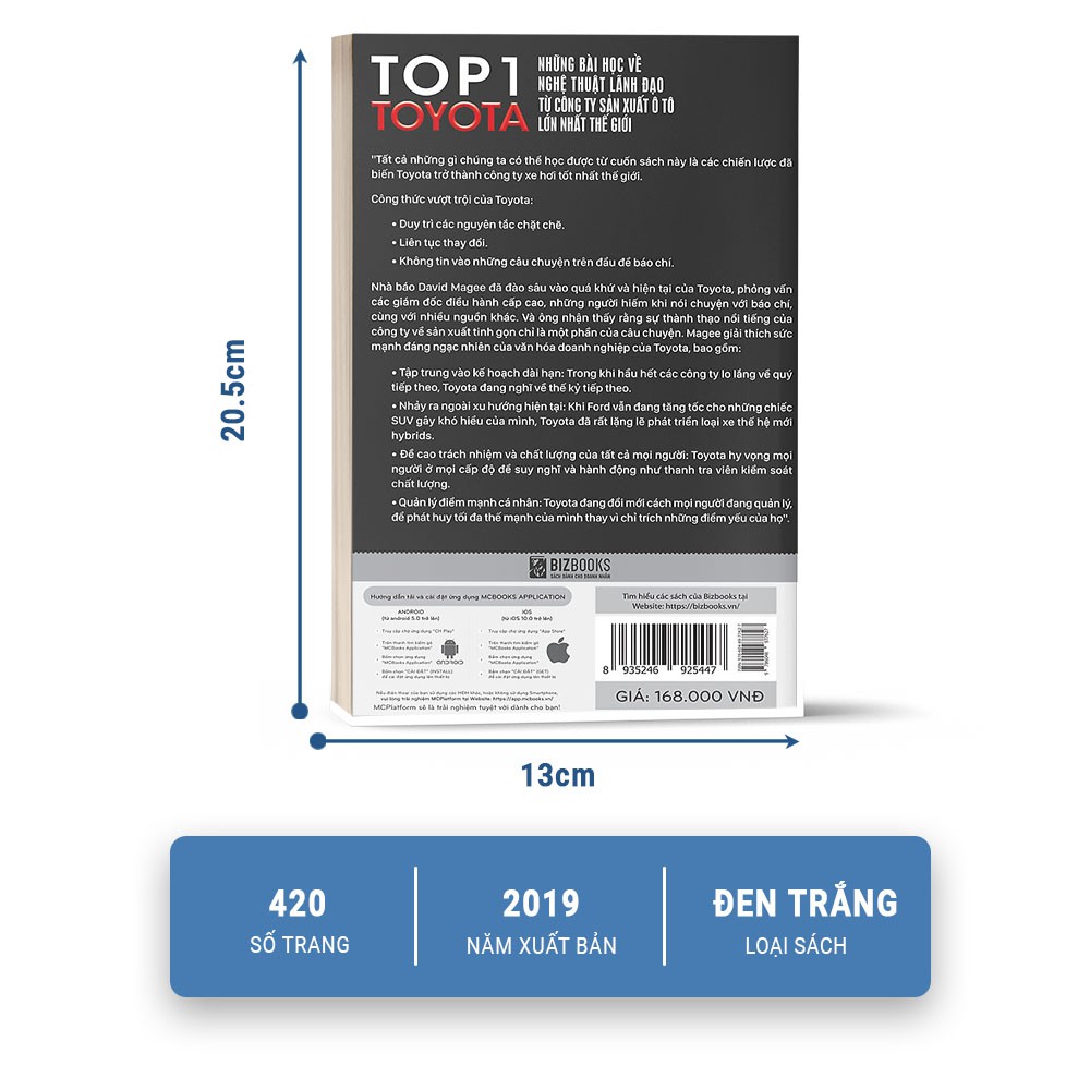 Sách - Top 1 Toyota - Những Bài Học Về Nghệ Thuật Lãnh Đạo Từ Công Ty Sản Xuất Ô Tô Lớn Nhất Thế Giới - BizBooks