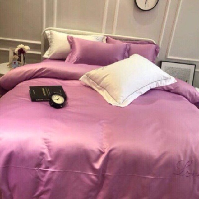 Trọn bộ chăn ga gối lụa love