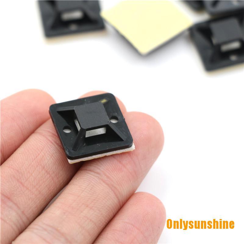 Set 100 Dây Giữ Cố Định Dây Cáp Tự Dính 20x20 X 6mm