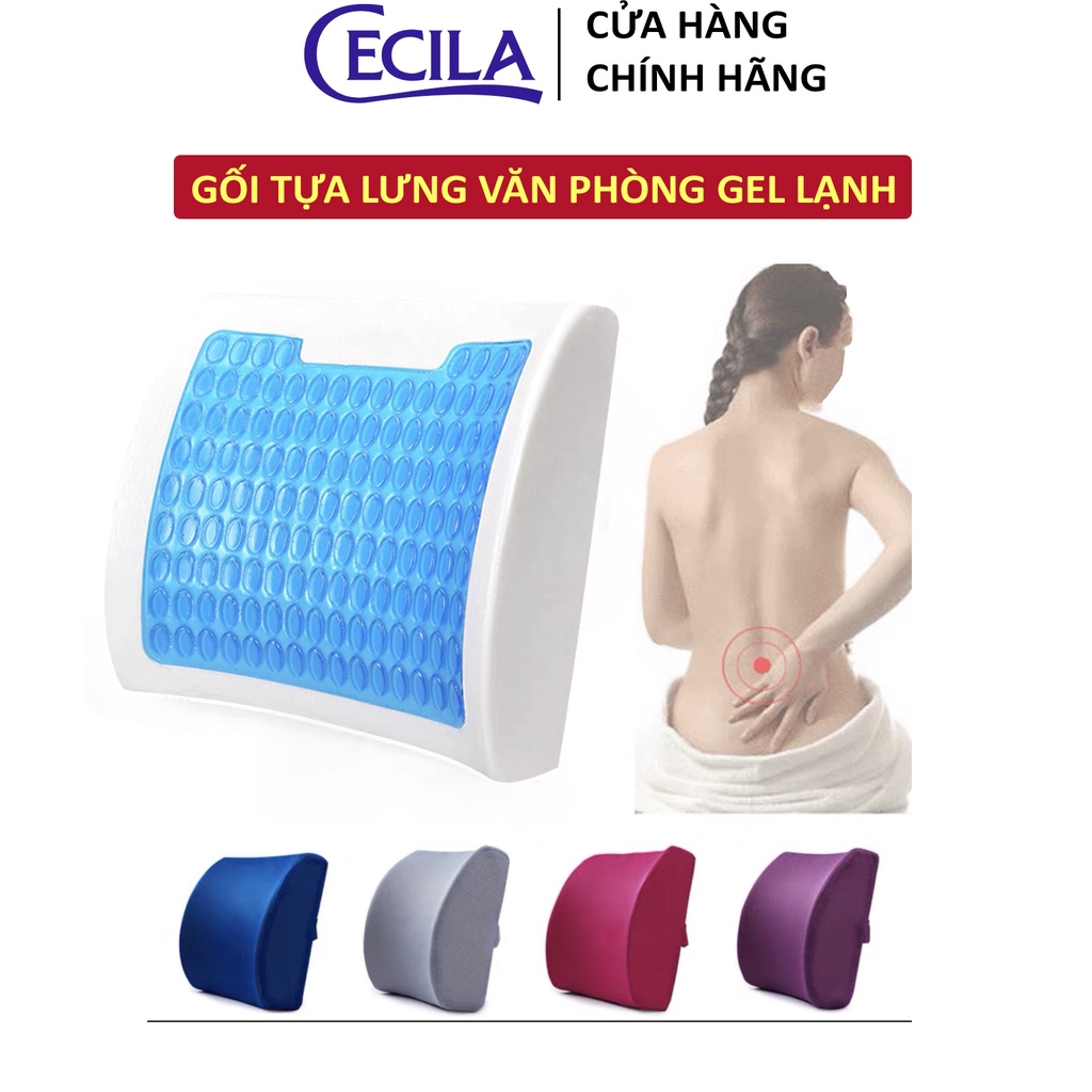 Gối tựa lưng văn phòng CECILA, gối cao su non tựa lưng ghế văn phòng chống đau mỏi lưng cho dân văn phòng, lái xe