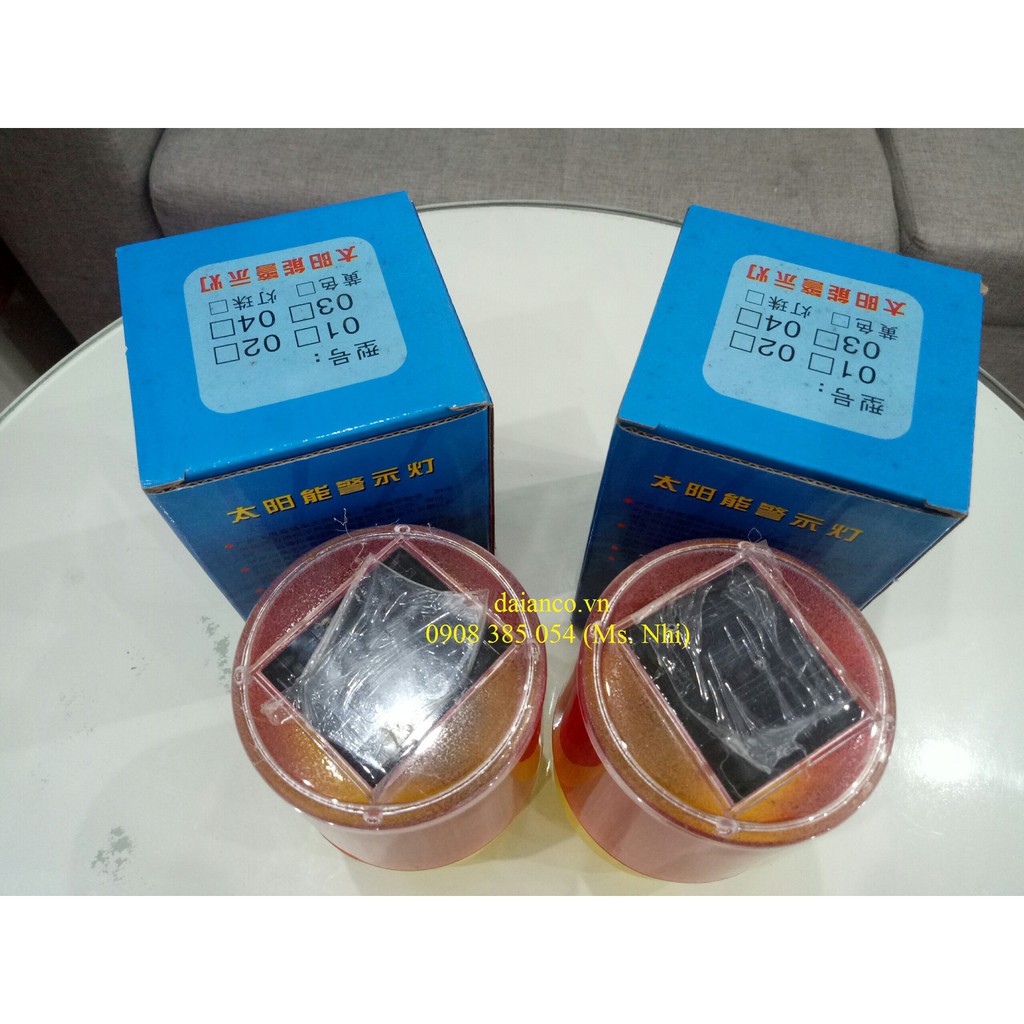Đèn Cảnh Báo Năng Lượng Mặt Trời JS-01- Hình thật, có sẵn