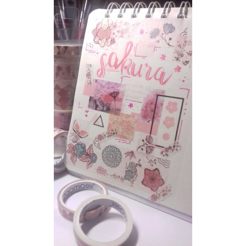 [WR] Washi chiết họa tiết Sakura- Set 5 mẫu