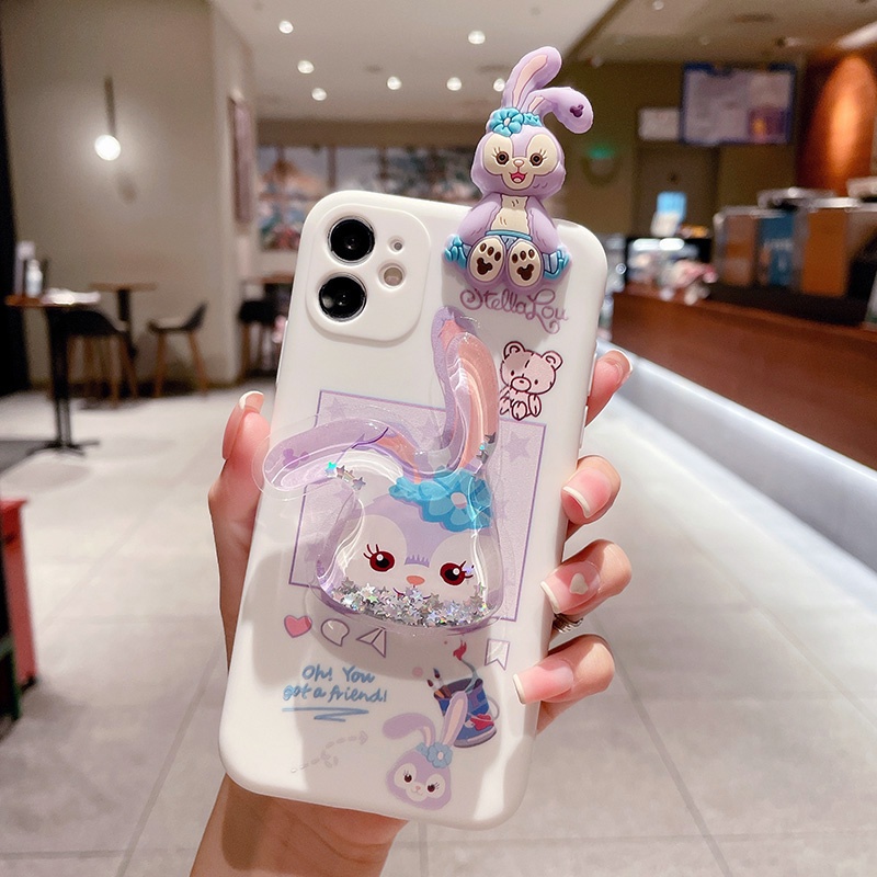 Ốp Điện Thoại Kim Tuyến Nước Có Giá Đỡ Cho Vivo Y12S Y17 Y15 2020 V21 V20 Pro Y21S Y20 S Y02S Y33S Y22S V23e V25