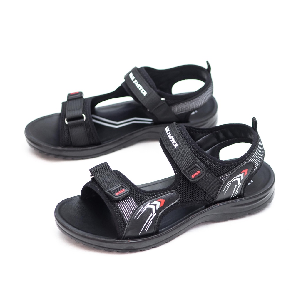 GIÀY SANDAL QUAI HẬU HỌC SINH BÉ TRAI BITA'S ĐẾ BẰNG SEN.63 (ĐEN) - BITAS