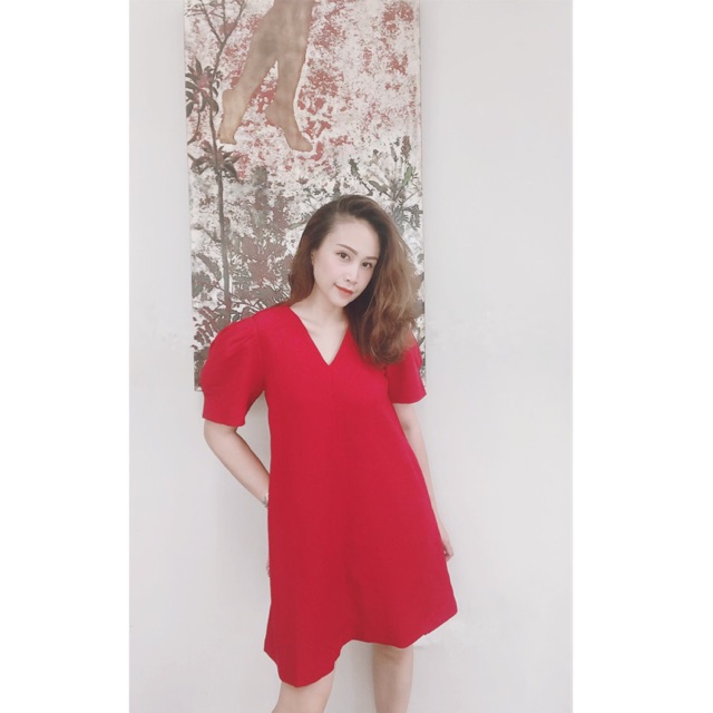 Váy Suông thiết kế - Đầm suông A form rộng - Váy tay bồng MQA