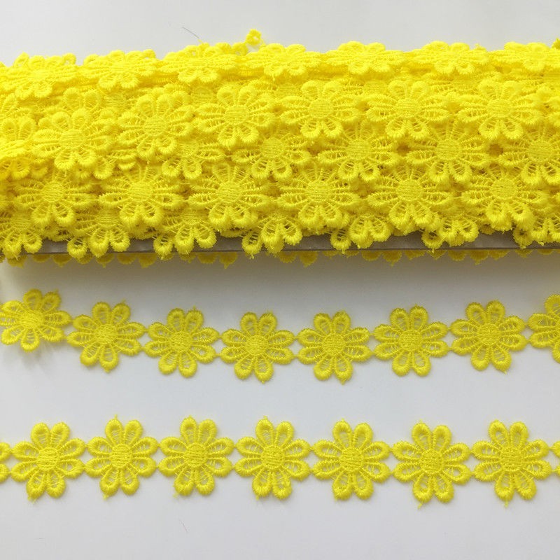 Set 2 Dây Thêu Hoa Bằng Ren Dùng Trang Trí Quần Áo / Đồ Thủ Công Tiện Dụng