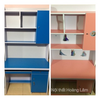Bàn học liền giá sách dài 1m