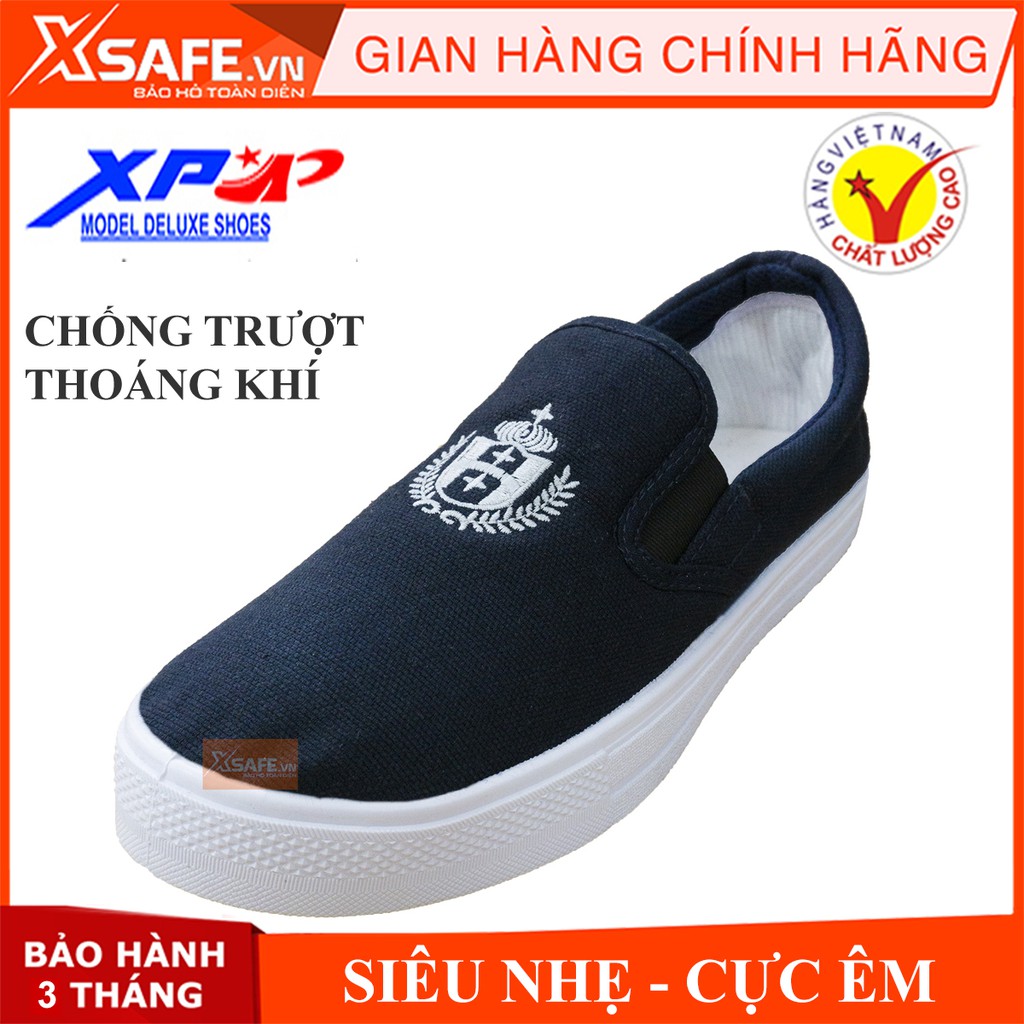 Giày bảo hộ XP xỏ chân siêu nhẹ chống trơn trượt giày bảo hộ lao động nhà xưởng phòng sạch