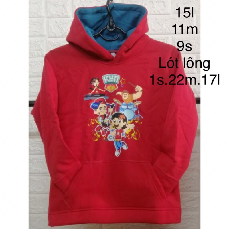 Áo hoodie kun loại nỉ bông dày