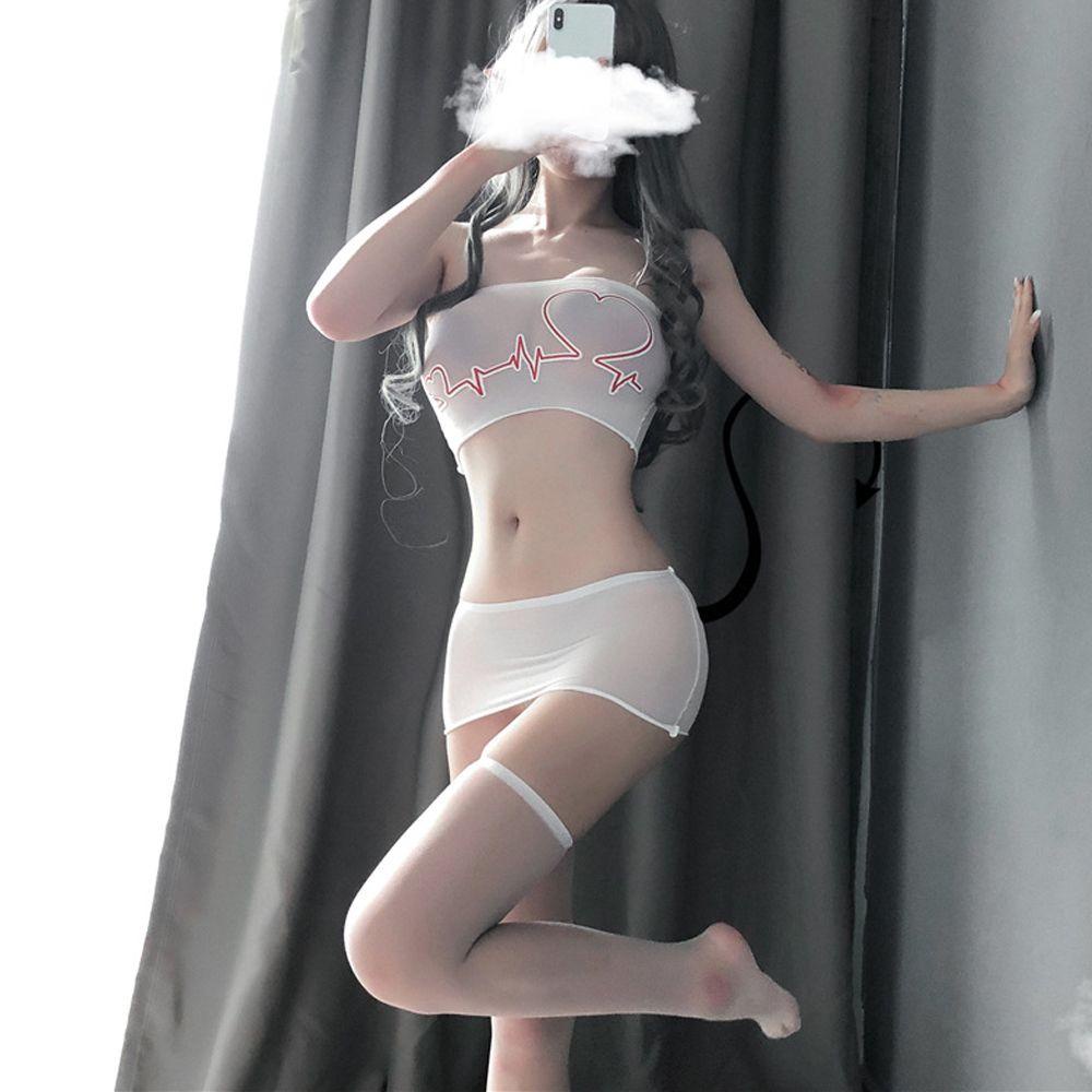 OCEANMAP Đầm Ngủ Trong Suốt Hình Đôi Mắt Gợi Cảm Hợp Thời Trang Cho Nữ