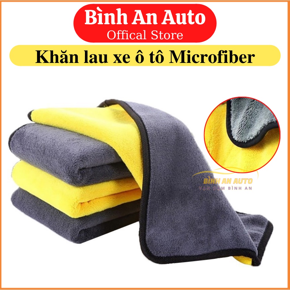 KHĂN LỚP LAU XE Ô TÔ, NHÀ CỬA CHUYÊN DỤNG MICROFIBER 2 LỚP - Bình An Auto