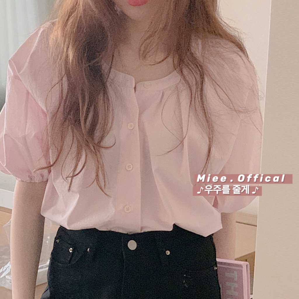 Áo Sơ Mi Tay Ngắn Cổ Đứng Dáng Rộng Phong Cách Retro Thời Trang