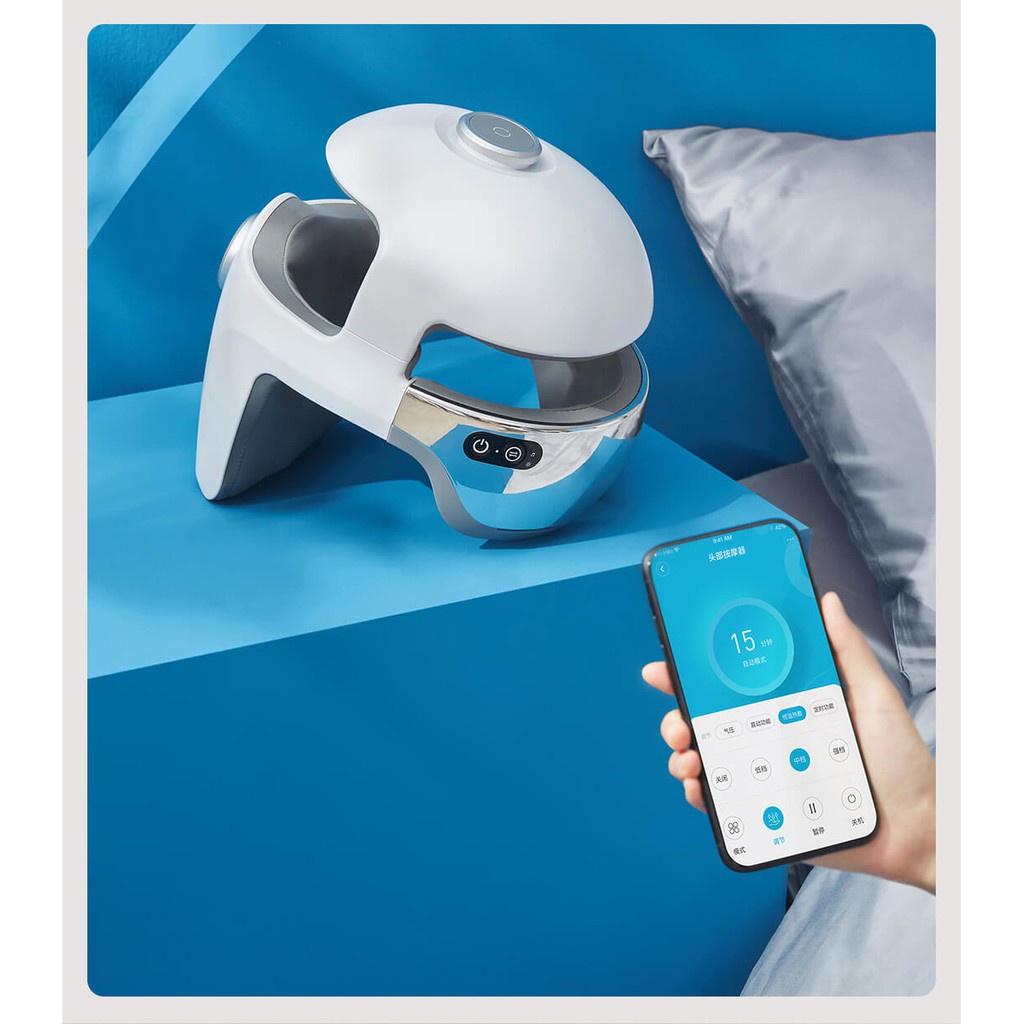 Máy massage đầu, mắt Momoda Smart SX315, massage huyệt, kết nối Bluetooth