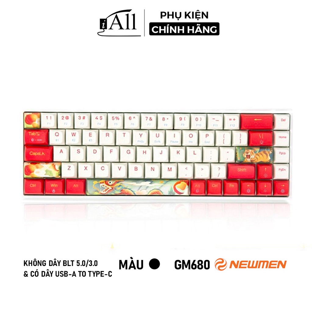 Bàn phím cơ chế độ kép không dây Dual Mode Newmen GM680 - iAll Store