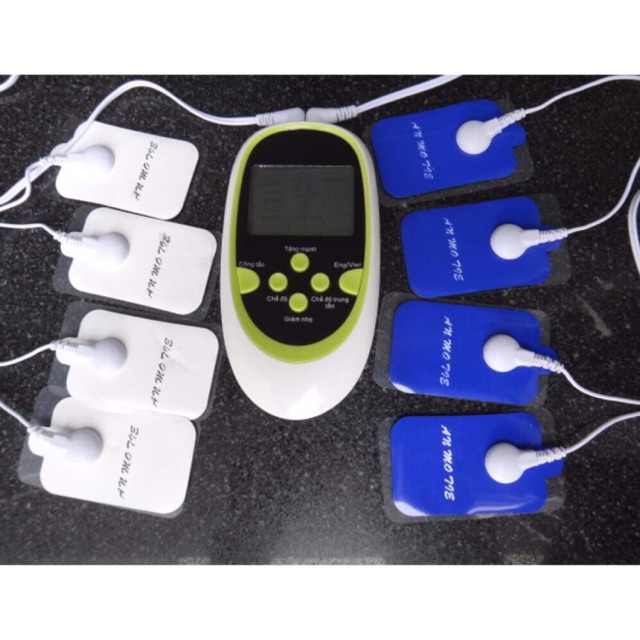 MÁY MATXA TRỊ LIỆU XUNG ĐIỆN 8 MIẾNG DÁN ĐẦU RA KÉP BT01