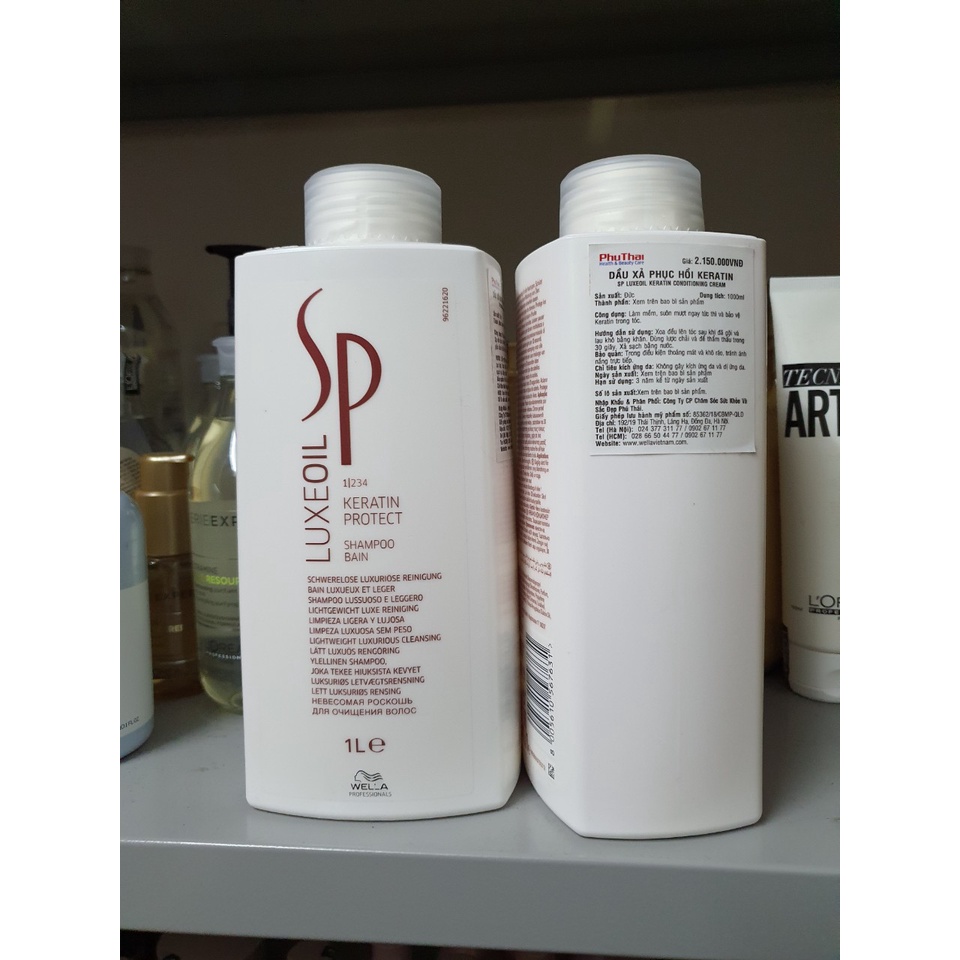 Dầu gội xả Wella Sp luxe oil phục hồi tóc hư tổn 1000ml