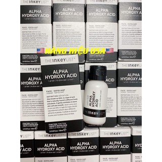 🇺🇸Serum thanh tẩy làm sáng da The Inkey Lít Alpha Hydroxy Acid 30ml