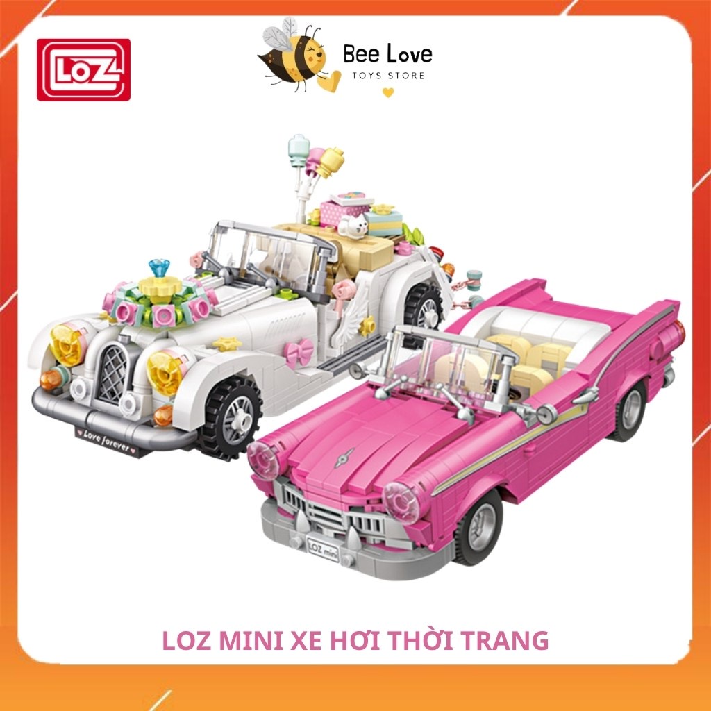 Đồ chơi lắp ráp xe ô tô, đồ chơi thông minh cho bé xe cưới hạnh phúc ngộ nghĩnh đáng yêu phát triển tư duy