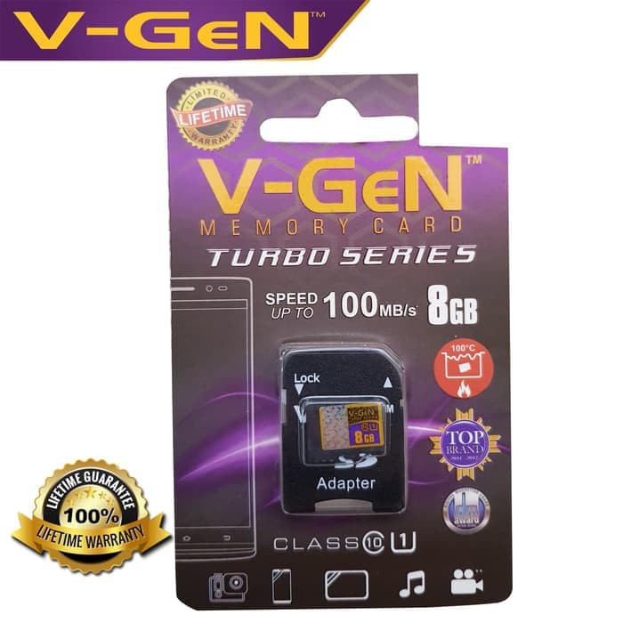 Bộ Chuyển Đổi Turbo Micro Sd 8 Gb V-gen + Class 10