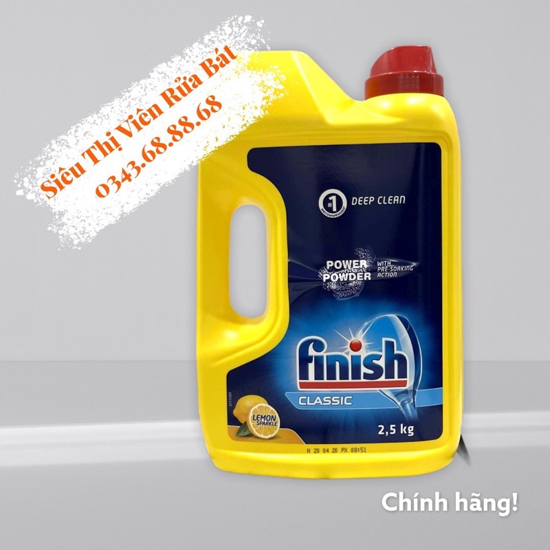 Bột rửa bát Finish, bột rửa chén bát cho máy [tiết kiệm, dễ điều chỉnh liều lượng]