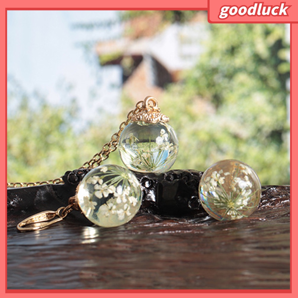 Bộ Vòng cổ + Bông Tai Thời Trang Đính Hoa Khô Cho Nữ