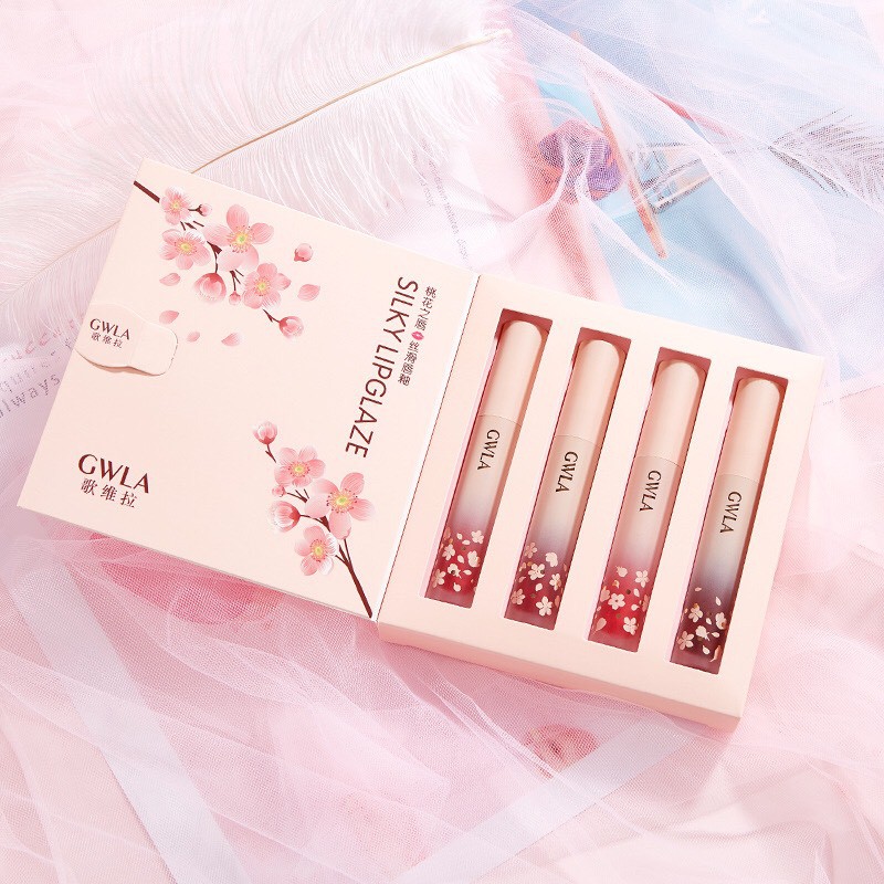 Set 4 Cây Son GWLA Silky Lipglaze